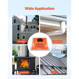 Guaina Flessibile in Silicone Resistente alle Alte Temperature 101°F (437°F) per Tubi da Tetto con Diametro Esterno da 10 a 18 Pollici - Product Image 6