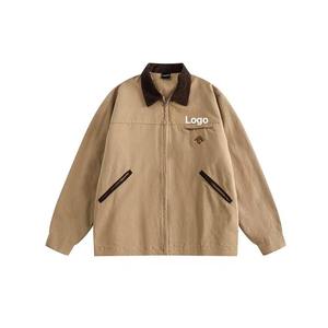 Nesta Sports 2024 Vintage Acid Wash Cargo <b>Jacket</b> for Men High Weight Streetwear <b>Zip</b> <b>Up</b> <b>Jacket</b> - Product Image 5