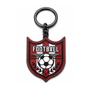 Custom Logo Football Crest Enamel Football-themed <b>Metal</b> <b>Key</b> <b>Chains</b> - Product Image 2
