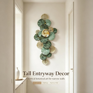 3D Lotus <b>Leaf</b> Metal <b>Wall</b> Art Handmade Botanical <b>Wall</b> <b>Decor</b> for Living Room Bedroom Entryway Indoor Outdoor Modern Home Accent - Product Image 4