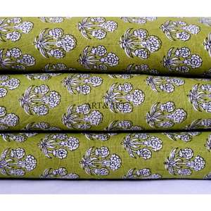 Tela 100% Algodón con Estampado de Bloques, Ecológica, Transpirable, de Secado Rápido y Ligera, Tejido Cruzado de Rajastán para Prendas de Mujer y Niña - Product Image 6