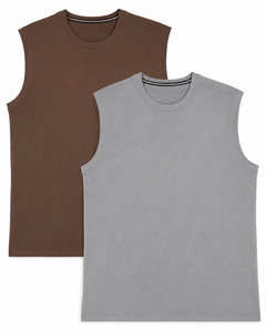 เสื้อกล้ามผู้ชายแบบถัก ผ้าฝ้าย ระบายอากาศดี สีพื้น ทรงหลวม ใส่สบาย สำหรับฤดูร้อน ปี 2026 - Product Image 1