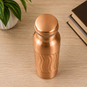 Juego de Botellas de Cobre Puro con Grabado de Arco Mughal Real y Vasos, Vajilla Portátil de Viaje con Diseño Tradicional - Product Image 5