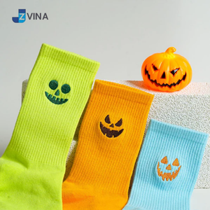 Custom Halloween Crew <b>Socks</b> Men Anti-Bacterial Spandex Knitted Breathable Patterned <b>Winter</b> Daily Wear - Product Image 2