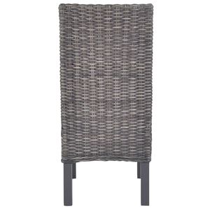 4 pz sedie da pranzo in legno Kubu Rattan e Mango marrone - Product Image 5