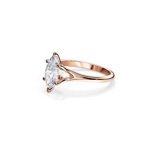 Marquise Cut Diamond Engagement <b>Ring</b> Rose Gold Plated Prong Setting Women's Classic Fine Jewelry - Product Image 2