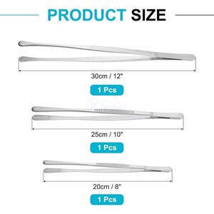 Pince de cuisine en acier inoxydable de haute qualité, 20 cm, extra longue, pour sushi, pince de chef à précision, résistante au lave-vaisselle et au four - Product Image 4