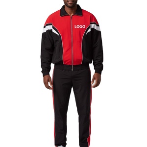 ชุดเซ็ทเสื้อแจ็คเก็ตและกางเกงขายาวผ้าฝ้าย 100% แบบมีซิป ลายโลโก้แบบกำหนดเอง สำหรับฤดูหนาว ดีไซน์แบบแพทช์เวิร์ค พรีเมียม กันลม - Product Image 3