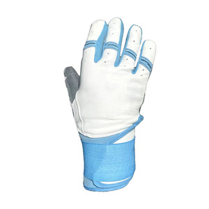 New High Quality Professional Split Leather Lightweight Durable Grip Left-handed Baseball Batting Gloves Customized <b>Logo</b> - Product Image 2