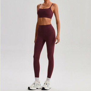Black High Waist Seamless Yoga Set V-neck Strap Drawstring Closure 3-Piece Breathable <b>Crop</b> <b>Top</b> <b>Shorts</b> 100% Polyester - Product Image 4