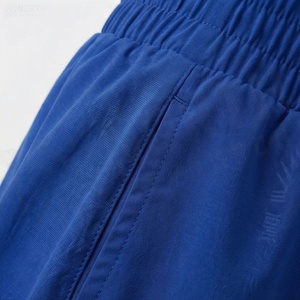 Jupe courte trapèze pour femme, couleur unie, taille élastique, respirante, décontractée, bleue, en polyester - Product Image 5