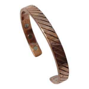 99.9% <b>Red</b> Copper Modern Magnetic Healing <b>Bracelet</b> Multiple Magnet Rows for Meditation Arthritis Pain Relief-Anniversary Gift - Product Image 1