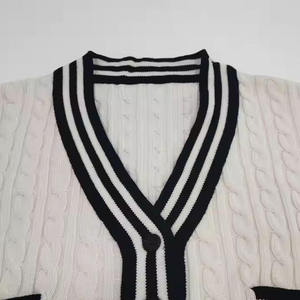 Cárdigan de lana cómodo para hombre, cuello redondo, antipilling, grueso, doble cremallera, talla grande, transpirable, tejido, para verano - Product Image 4