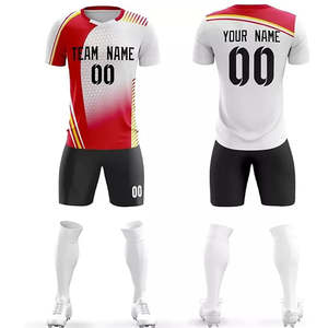 Maillot de football pour hommes WANG SPORTS en gros, 100 % polyester, maille, imprimé par sublimation, personnalisable avec nom et numéros d'équipe, antibactérien - Product Image 4