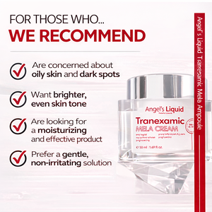 Crema Aclarante con Ácido Tranexámico Líquido Angel's, Corrector de Manchas Oscuras, Hidratante, Cuidado del Tono de Piel, Crema con Ácido Hialurónico para una Piel Radiante - Product Image 6