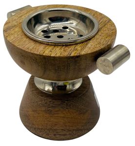 Brûleur d'encens Bakhoor en forme de bol en bois avec coupelle métallique, brûleur d'Oud, aromathérapie, décoration parfumée pour la maison, export - Product Image 1