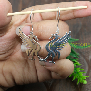 Pendientes Colgantes con Forma de Fénix, Plata 925, Aretes de Pájaro Mítico, Diseño Animal, Joyería de Moda, Regalo para Mujer - Product Image 5