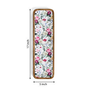 Beau plateau de service écologique en bois de manguier imprimé plateaux à thé rectangulaires en vrac en gros pour concepteur d'utilisation de restaurant d'hôtel - Product Image 5