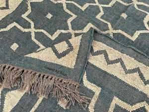 Krafterscustom Abstract Handcrafted Geometric Kilim Eco Friendly Hand Tufted Area <b>Rug</b> Rectangle Wool Living Room Latex Backing - Product Image 5