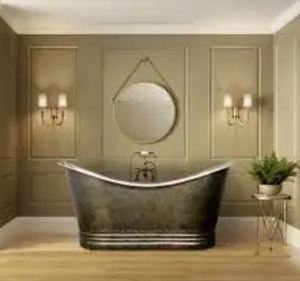 อ่างอาบน้ำทองแดงแบบตั้งพื้นทรงขาตั้ง ดีไซน์โบราณ ราคาประหยัด พร้อมการตกแต่งด้วยทองแดงโบราณ - Product Image 4