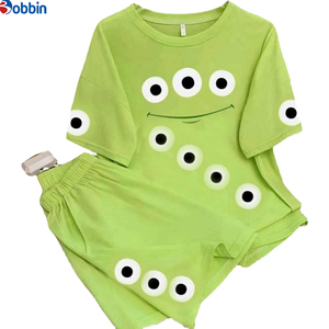 Ensemble 2 pièces personnalisé pour femme, nouvelle mode estivale, t-shirt et short imprimés, survêtement décontracté ample - Product Image 1