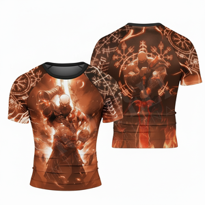เสื้อรัดกล้ามเนื้อผ้าโพลีเอสเตอร์ผสมสแปนเด็กซ์แบบสั่งทำรุ่นใหม่สำหรับผู้ชาย เหมาะสำหรับการฝึกความแข็งแรงและการว่ายน้ำ - Product Image 6