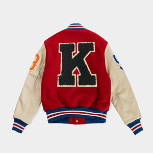 Pakistan Manufacturer Men's Varsity <b>Jacket</b> Chenille Embroidery PU Leather <b>Waterproof</b> Letterman College Men's Varsity <b>Jacket</b> - Product Image 2