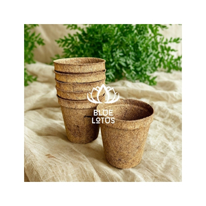 Pot en fibre de coco BLUE LOTUS Sabrina, écologique, biodégradable, propre, sûr, pour la propagation des plantes, rétention de l'humidité - Product Image 1