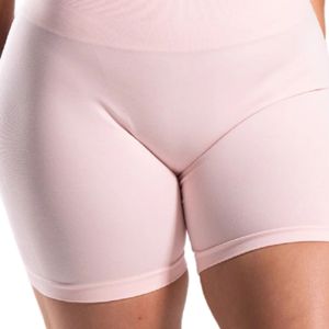 Shorts de sport taille haute sans couture rose pâle pour femme, compressifs, extensibles, pour la gym et l'entraînement - Product Image 6