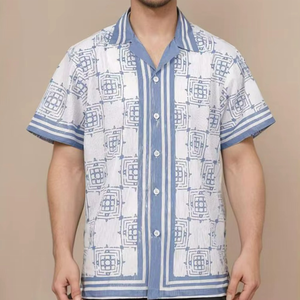Nouvelle Arrivée Chemises de Vacances à Manches Courtes en Flanelle pour Hommes Style Insulaire Personnalisables Anti-Plis Séchage Rapide Écologiques Respirantes - Product Image 1