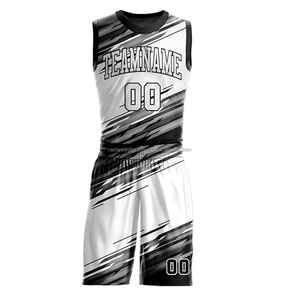 Proveedor Mayorista de Ropa Deportiva de Nuevo Diseño, Conjunto de Camiseta y Pantalones Cortos de Baloncesto, Patrón Personalizado, 100% Poliéster, Secado Rápido - Product Image 5