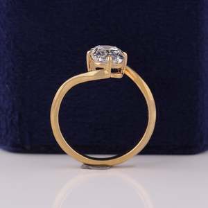 Anillo de banda curvada con diamante tallado estilo mina antigua y cojín alargado, oro rosa de 14K, 2.02CT, cultivado en laboratorio, para mujer, regalo de compromiso para dama de honor - Product Image 5