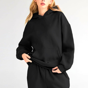 OEM Breathable Printed Pullover <b>Women's</b> Hoodies Heavy Cotton Custom Oversized Fit Solid <b>Pattern</b> Casual Streetwear Style Hoodie - Product Image 1