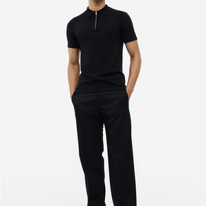 Polo brodé personnalisé OEM en gros, grande taille, contrastant, en coton, à manches courtes, pour hommes, pour le golf - Product Image 1