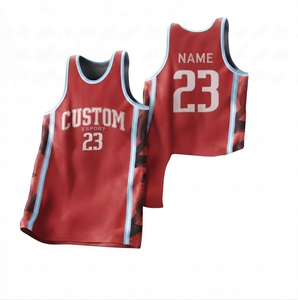 Uniforme de Baloncesto Personalizado para Hombre, Conjunto Deportivo Transpirable con Cuello en V, Impresión Digital, Logotipo Personalizado, Color Personalizado, 100% Poliéster - Product Image 1