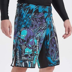 Shorts de combat pour hommes, boxe, MMA, BJJ, grappling, Muay Thai, kickboxing, sans Gi, extensibles, extensibles dans quatre directions, évacuant l'humidité - Product Image 3