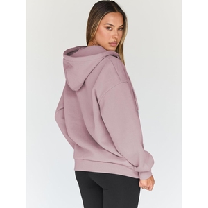 Nouvelle Arrivée – Sweat à Capuche Oversize Femme en Molleton Épais 100% Coton, Épaules Tombantes, Manches Longues, Écologique, Automne/Hiver - Product Image 2