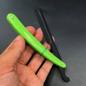 Rasoir de barbier personnalisé avec logo, lame en acier durable, manche en plastique, pour usage facial, avec fonction de sécurité, avec étiquette privée, rasoir pour le cou - Product Image 2