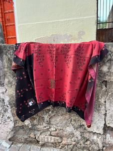 Eco-Friendly Vintage Block Printed Cotton Kantha Reversible <b>Quilt</b> Hand Stitched Indian <b>Bedspread</b> Gift - Product Image 3