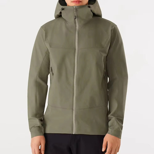 Men's Olive Green Hooded Waterproof PU Jacket With Zipper Closure Sporty Style OEM Service Eco-Friendly <b>Coach</b> Jacket For Sale - Product Image 1