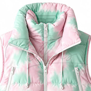 Chaleco Corto Acolchado Impermeable con Cierre y Logotipo Personalizado para Mujer, Chaqueta Estilo Urbano - Product Image 4