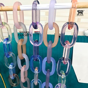 Modern Resin Craft Pastel Acrylic Chain Link Wall Hanging Oversized Decorative Accent for Home Office Living Room Decor - Product Image 6