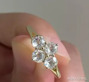 Anillo de Compromiso y Boda de Diamante Moissanite de Alta Calidad, 1 Quilate, Sin Níquel, Sin Plomo, Joyería Clásica de Plata 925 para Mujer - Product Image 4