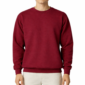 Suéter Casual de Invierno para Hombre |   Sudadera larga holgada de punto con cuello redondo y forro polar |   Impresión Personalizada |   Proveedor OEM - Product Image 1