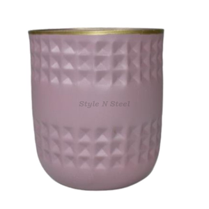 Maceta de Vidrio con Forma de Diamante, Recubierta con Polvo, Duradera, Multiusos, para Interiores y Exteriores, con Drenaje - Product Image 1