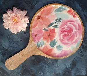 NewlyMade Design Wood Enamel Printed Platter Wooden Platter wooden Tray Enamel Tray Printed Platter at very best wholesale Price - Product Image 6