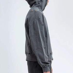 Sudadera con Capucha Vintage Personalizada con Logotipo, Ropa para Hombre, Sudadera Urbana de Gran Tamaño, Sudadera Premium para Hombre - Product Image 3