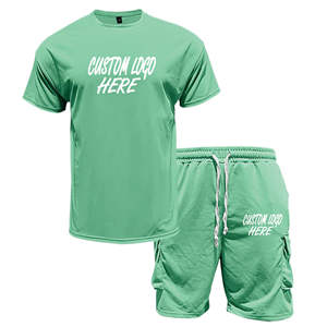 Summer Two-Piece Casual T-Shirt and Shorts Set Loose Fit Streetwear With Short Sleeves Tshirt With <b>Matching</b> Shorts Men - Product Image 2