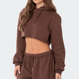 Hoodies courts de luxe pour femmes, style tendance, anti-plis, haute qualité, prix raisonnable, manches longues - Product Image 3