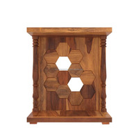 Table de style contemporain en bois au design minimaliste audacieux avec une finition en bois naturel et chaleureux
